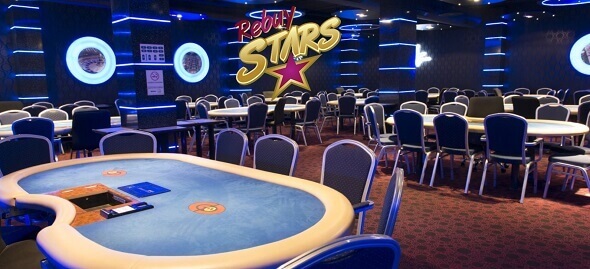 Pohled na prostředí Rebuy Stars Casino Luka